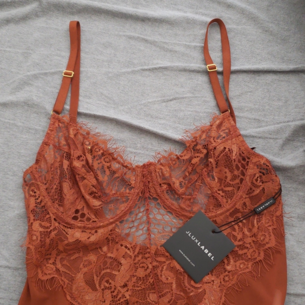 Brand New Rust Lace Bodysuit